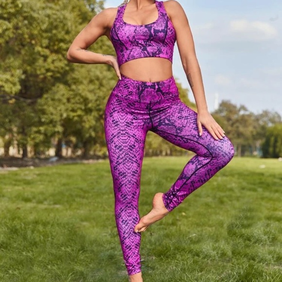 Pants - Snakeskin print workout set